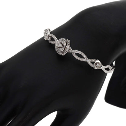 PIAGET Rose Full Diamond #17 Bracelet K18 White Gold Ladies [Used]