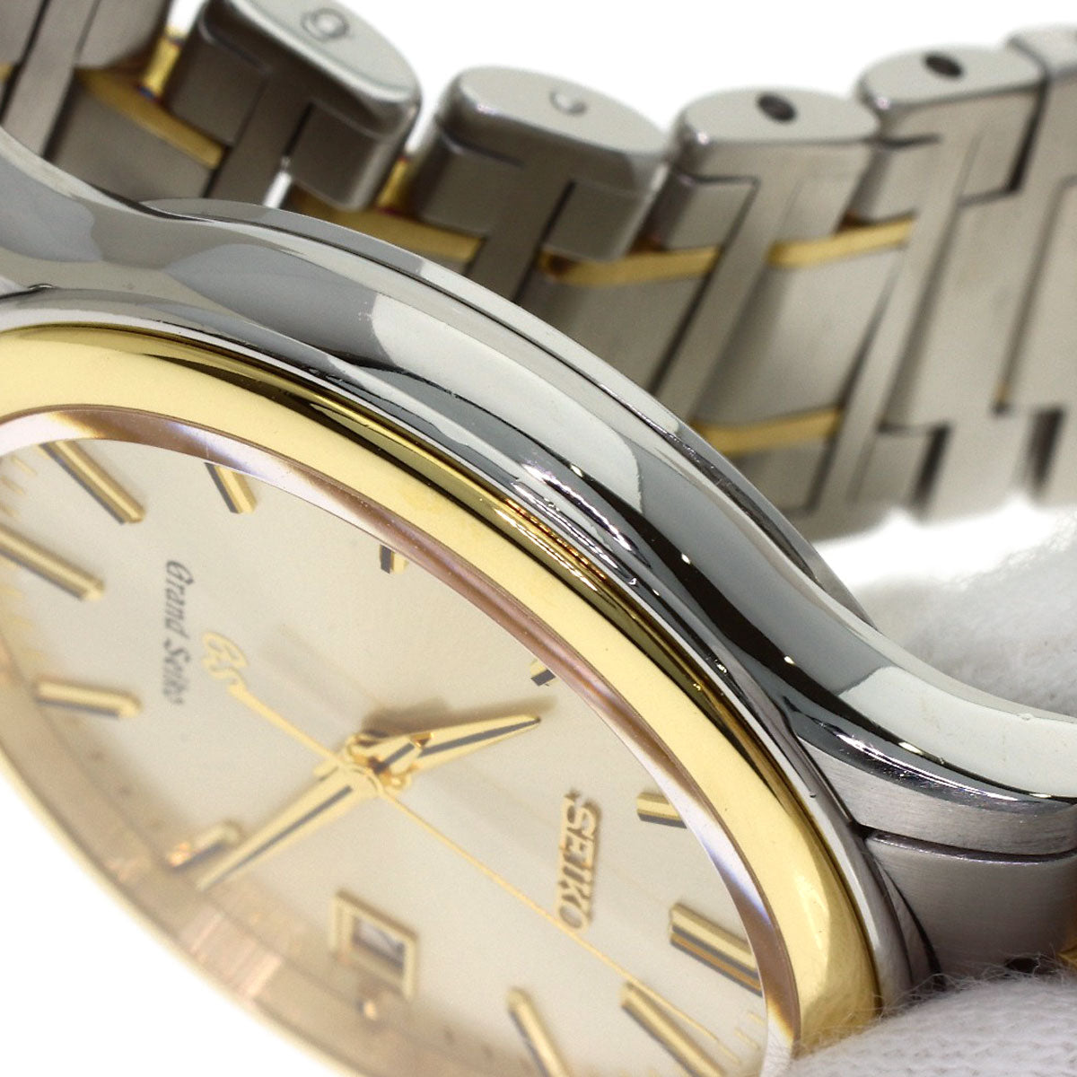 SEIKO Grand Seiko Round Face Watches SBGF014 8J56-7000 Stainless Steel/SSxK18YG mens