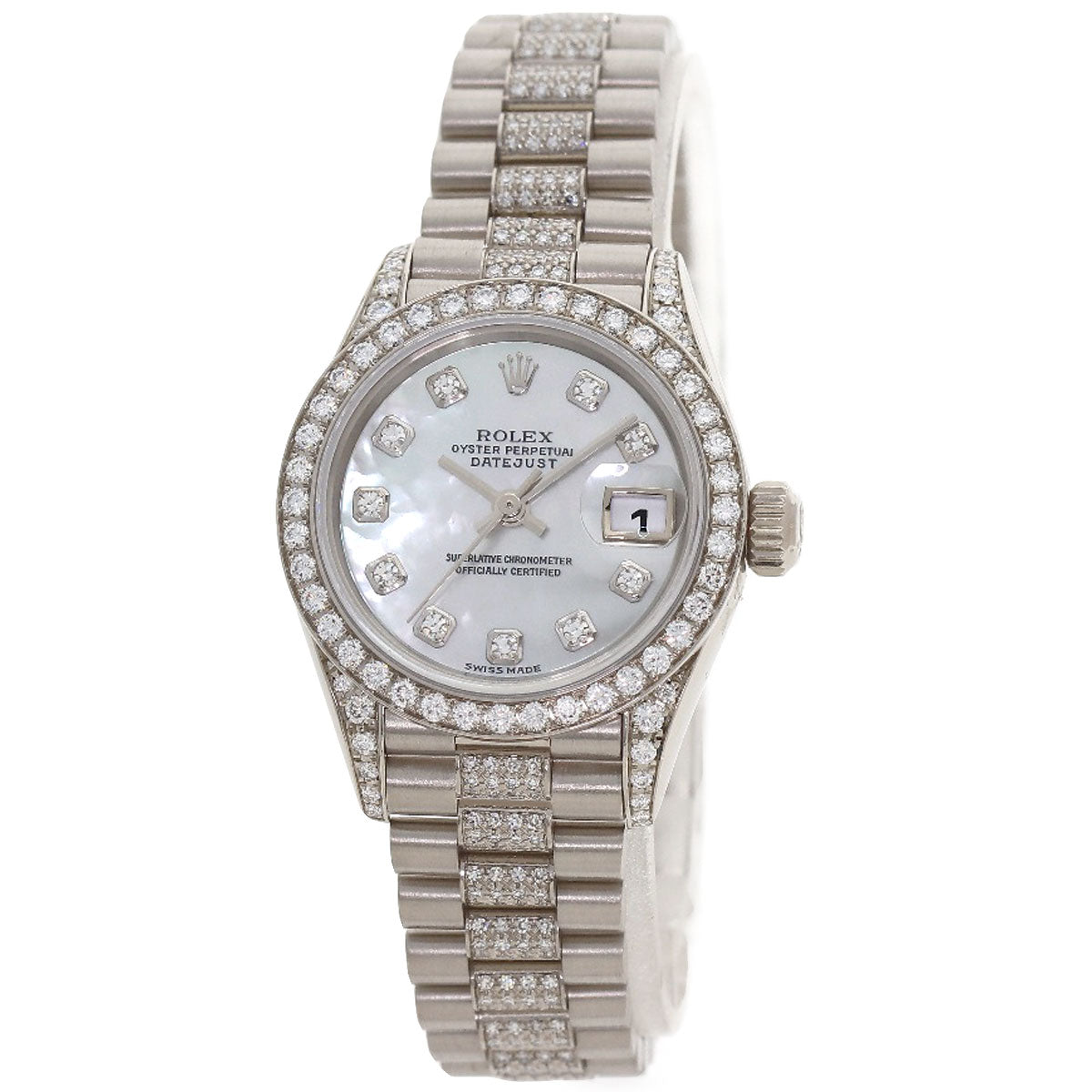 ROLEX DATEJUST 10P Diamond Watches 79159NG K18 White Gold/K18WGxDiamond Ladies