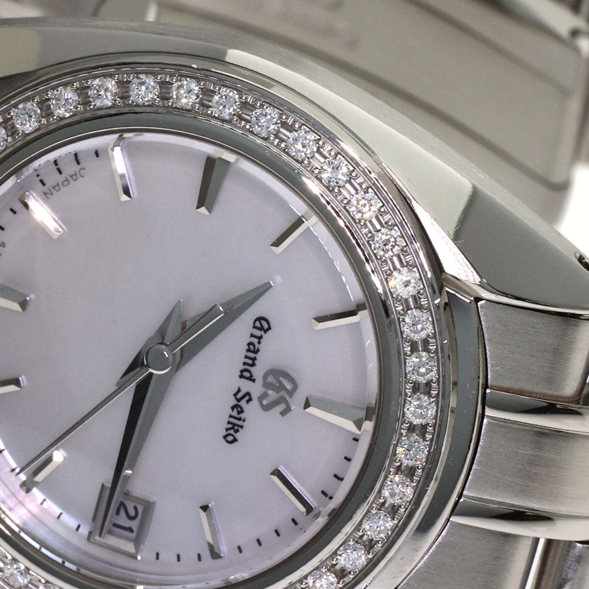 SEIKO Grand Seiko Round Face Bezel Diamond Watches STGF079 4J52-0AD0 Stainless Steel/Stainless Steel Ladies