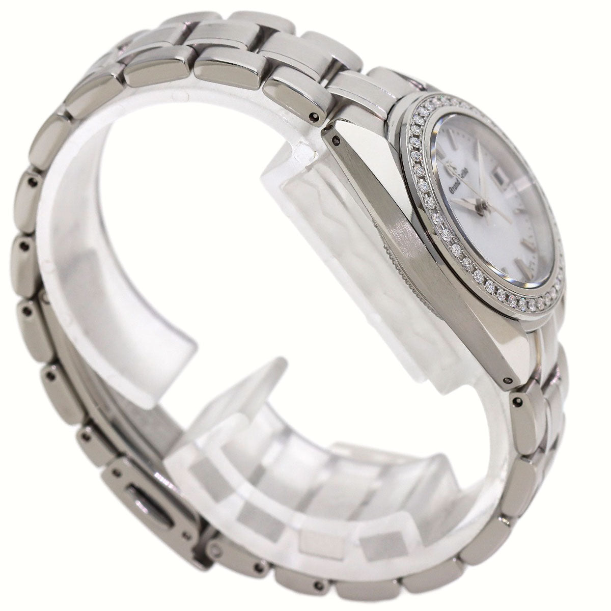 SEIKO Grand Seiko Round Face Bezel Diamond Watches STGF079 4J52-0AD0 Stainless Steel/Stainless Steel Ladies