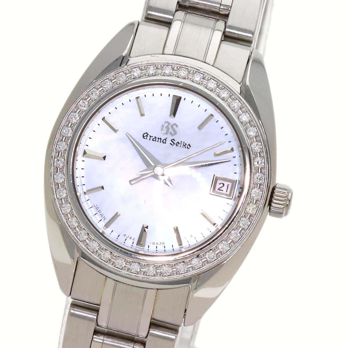SEIKO Grand Seiko Round Face Bezel Diamond Watches STGF079 4J52-0AD0 Stainless Steel/Stainless Steel Ladies