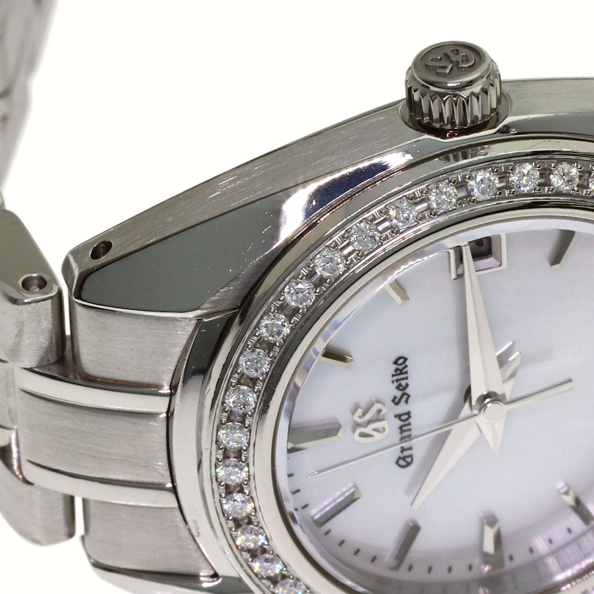 SEIKO Grand Seiko Round Face Bezel Diamond Watches STGF079 4J52-0AD0 Stainless Steel/Stainless Steel Ladies
