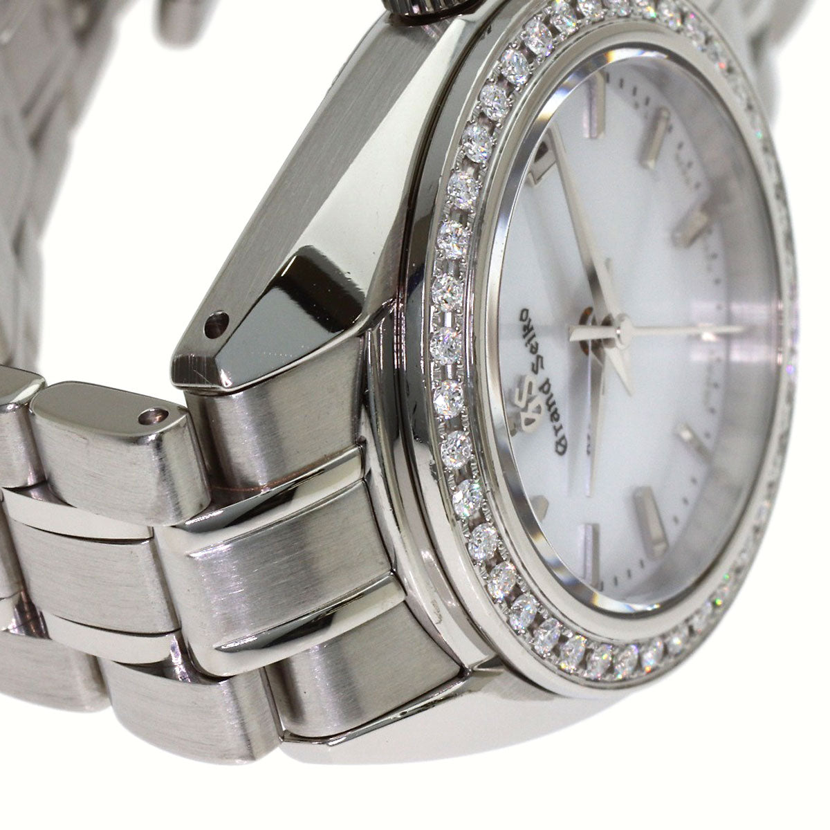 SEIKO Grand Seiko Round Face Bezel Diamond Watches STGF079 4J52-0AD0 Stainless Steel/Stainless Steel Ladies