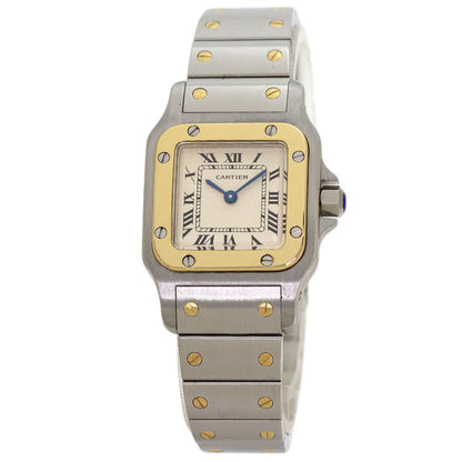 CARTIER Santos Galve SM Watches W20012C14 Stainless Steel/SSxK18YG Ladies