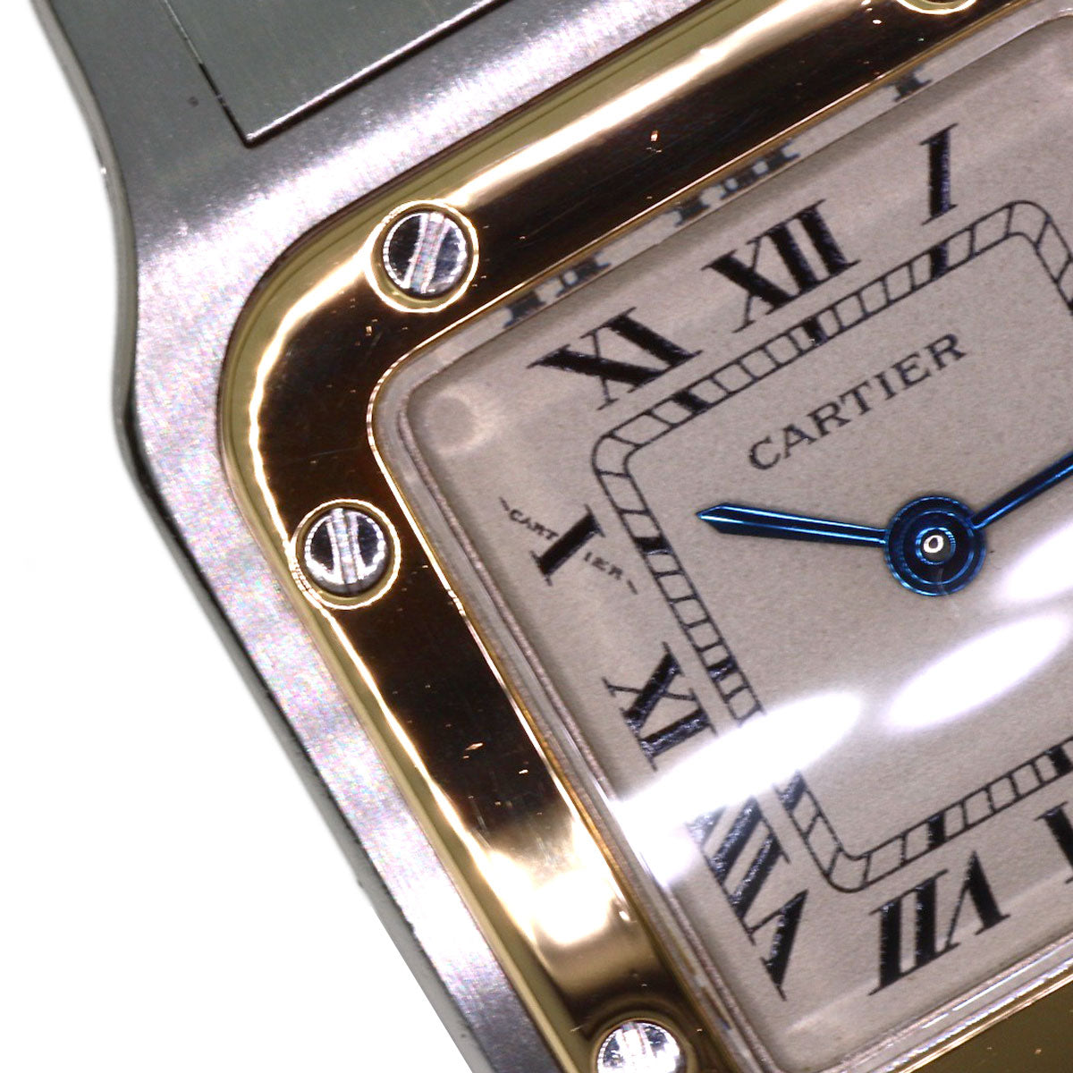 CARTIER Santos Galve SM Watches W20012C14 Stainless Steel/SSxK18YG Ladies