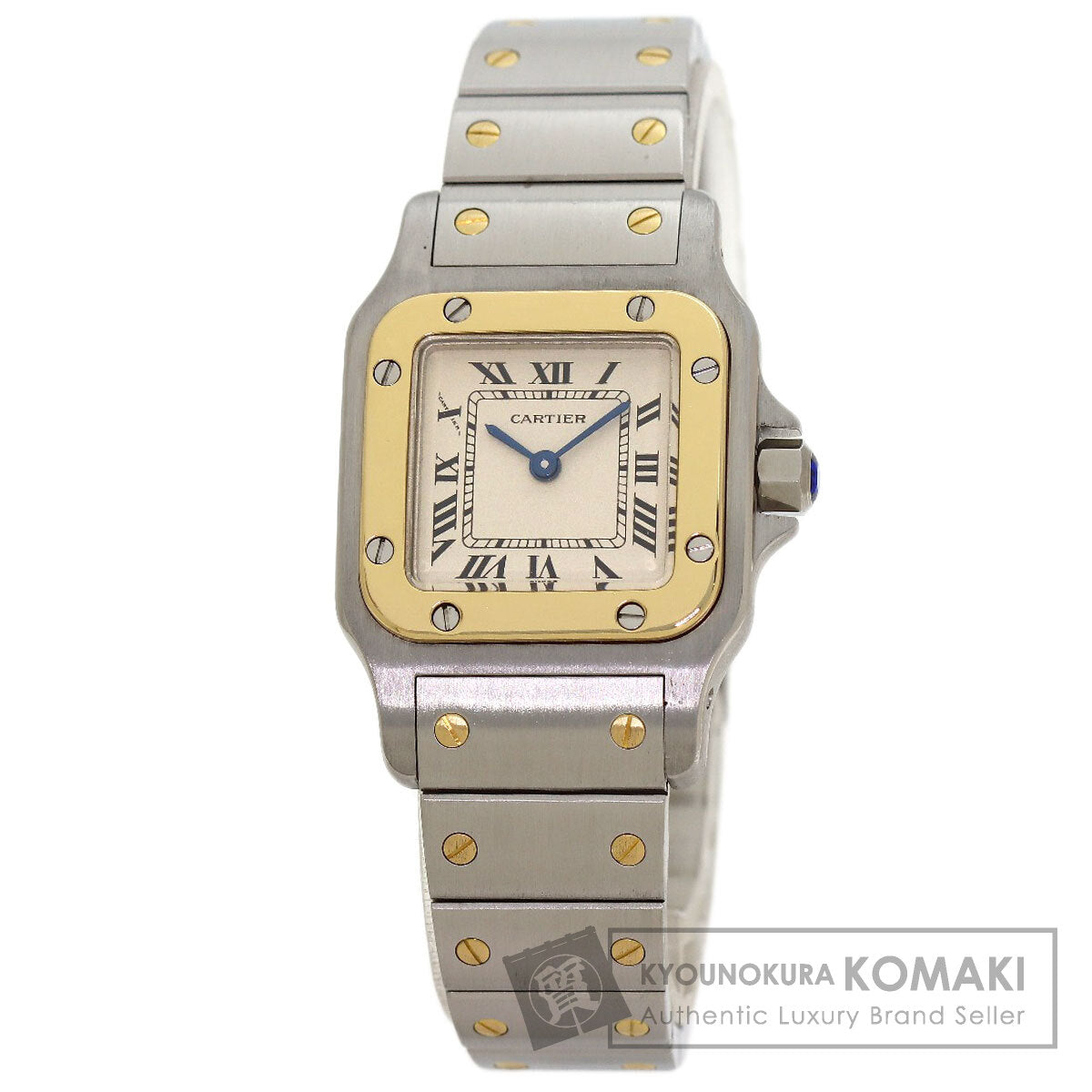 CARTIER Santos Galve SM Watches W20012C14 Stainless Steel/SSxK18YG Ladies