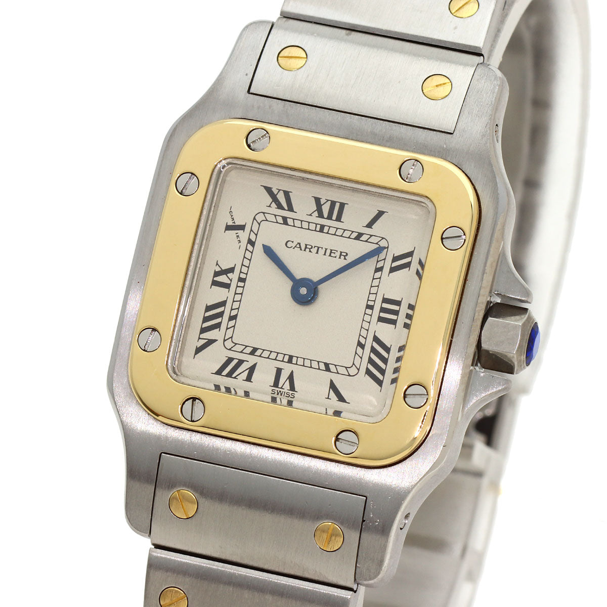 CARTIER Santos Galve SM Watches W20012C14 Stainless Steel/SSxK18YG Ladies