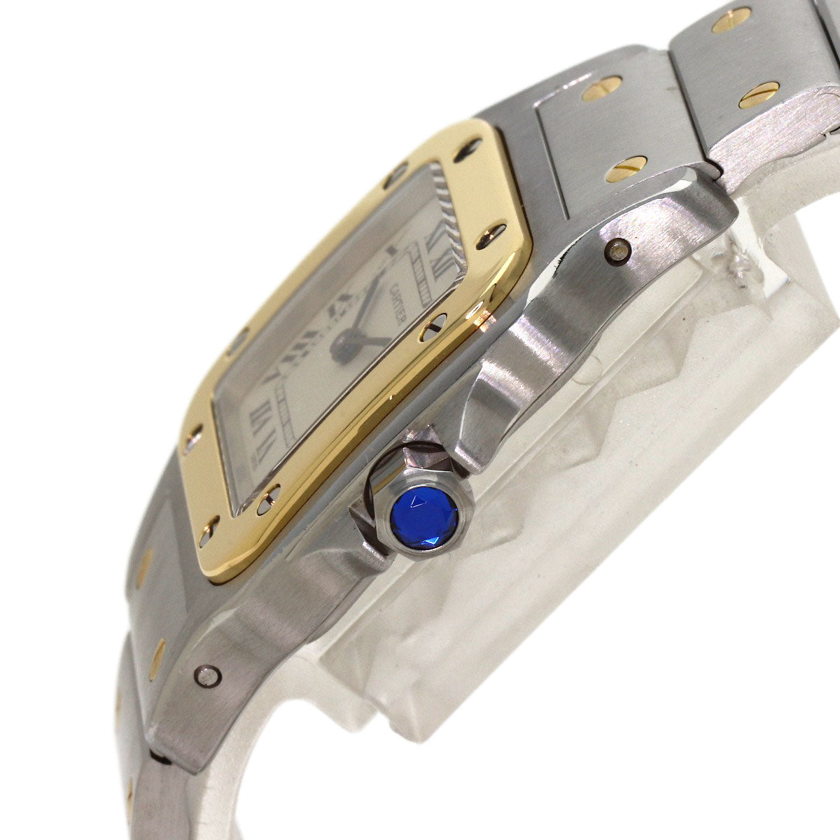 CARTIER Santos Galve SM Watches W20012C14 Stainless Steel/SSxK18YG Ladies