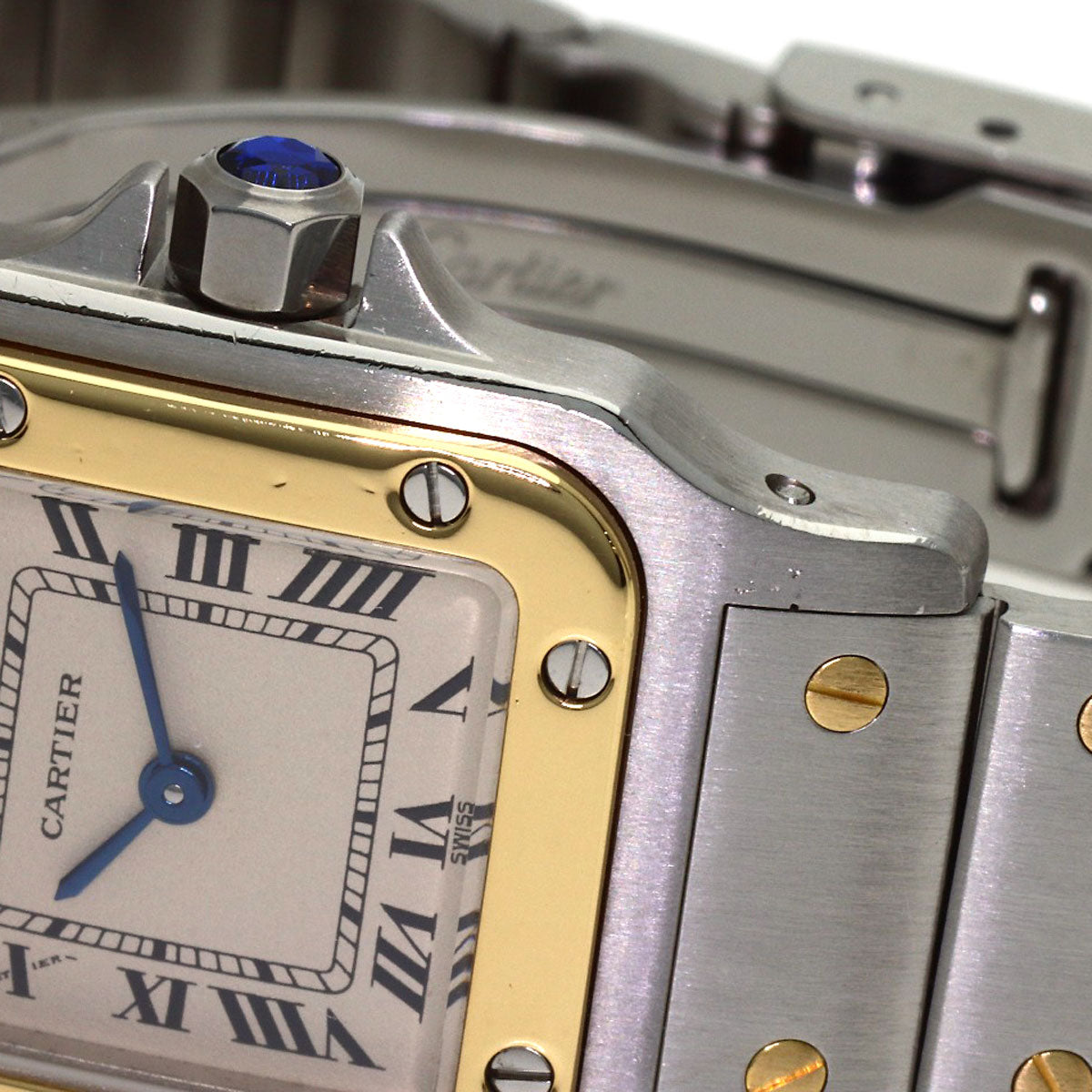 CARTIER Santos Galve SM Watches W20012C14 Stainless Steel/SSxK18YG Ladies