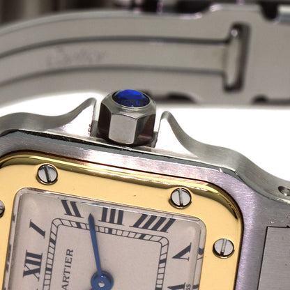 CARTIER Santos Galve SM Watches W20012C14 Stainless Steel/SSxK18YG Ladies