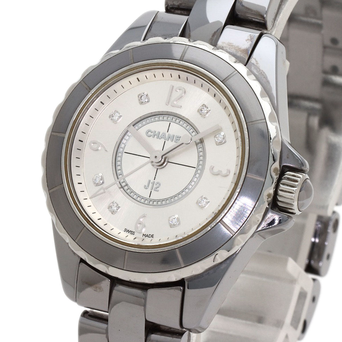 CHANEL J12 Chromatic 8P Diamond 1.1 " Watches H3401 Ceramic/Ceramic Ladies