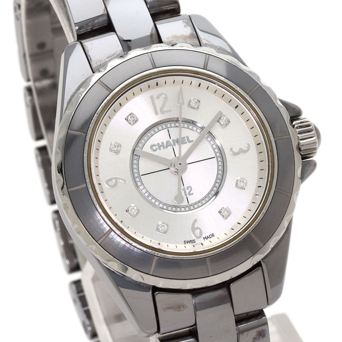CHANEL J12 Chromatic 8P Diamond 1.1 " Watches H3401 Ceramic/Ceramic Ladies