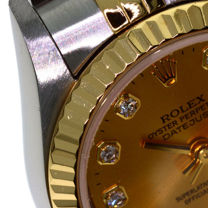 ROLEX DATEJUST 10P Diamond Watches 69173G Stainless Steel/SSxK18YG Ladies