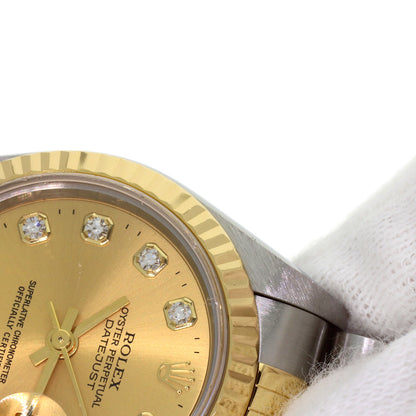 ROLEX DATEJUST 10P Diamond Watches 69173G Stainless Steel/SSxK18YG Ladies