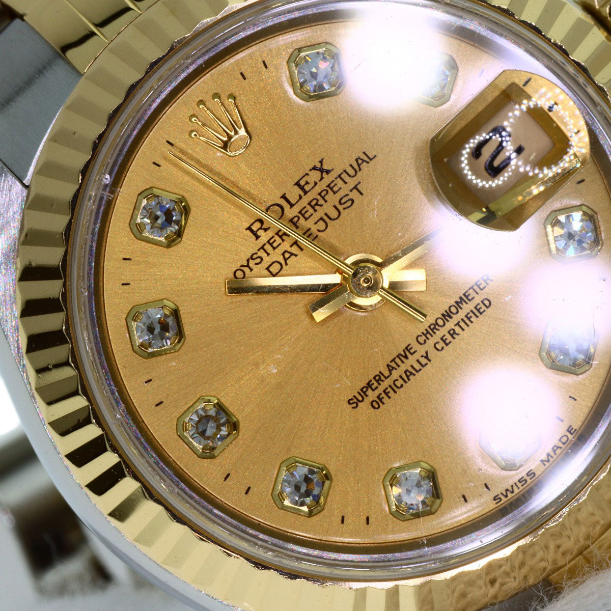 ROLEX DATEJUST 10P Diamond Watches 69173G Stainless Steel/SSxK18YG Ladies