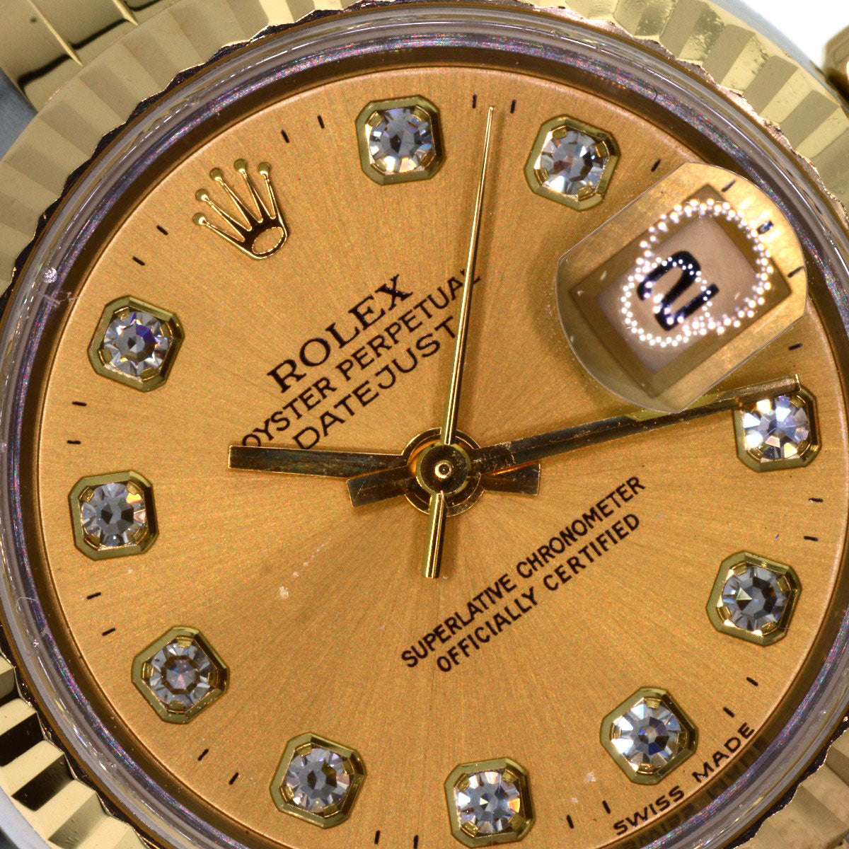 ROLEX DATEJUST 10P Diamond Watches 69173G Stainless Steel/SSxK18YG Ladies