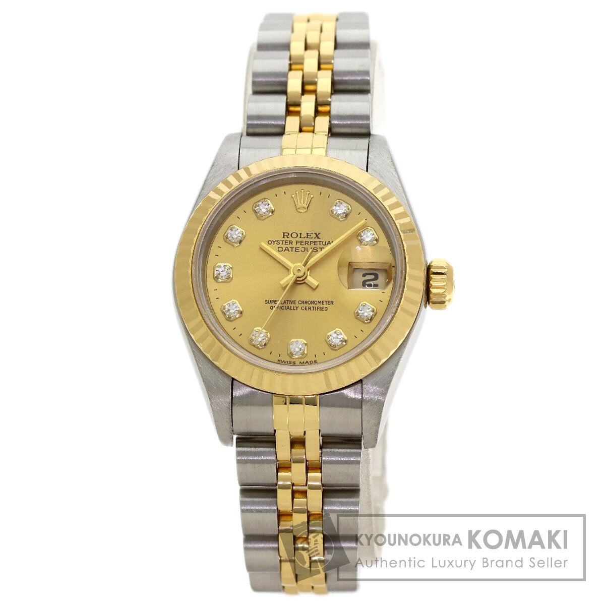 ROLEX DATEJUST 10P Diamond Watches 69173G Stainless Steel/SSxK18YG Ladies
