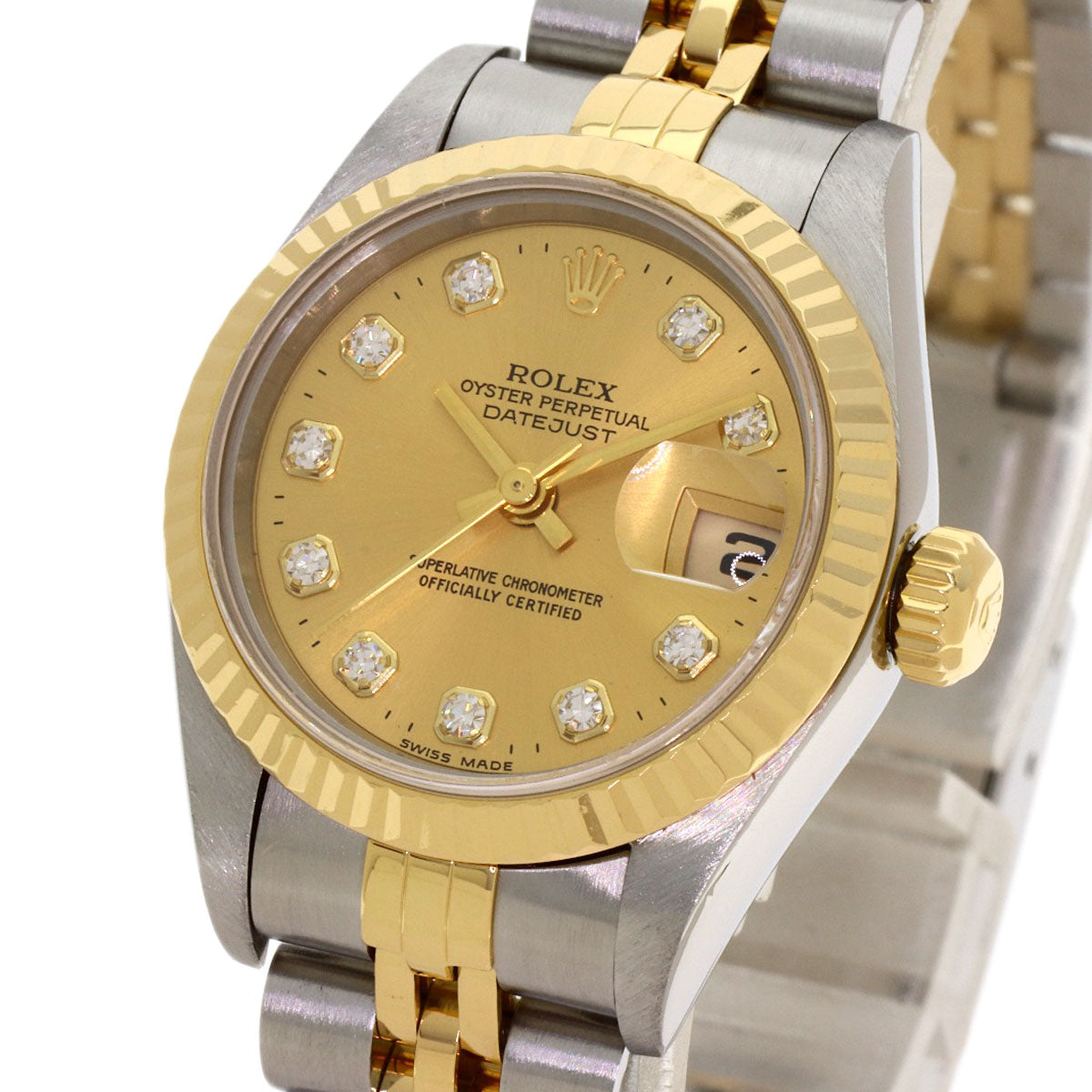 ROLEX DATEJUST 10P Diamond Watches 69173G Stainless Steel/SSxK18YG Ladies