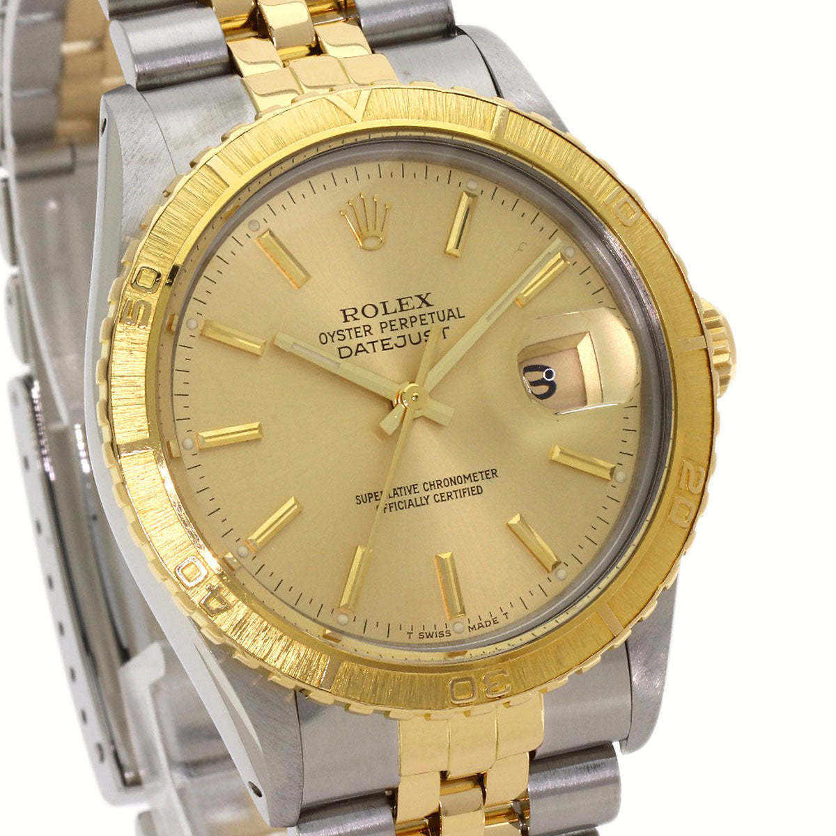 ROLEX Datejust Thunderbird, 1987 model. Watches 16253 Stainless Steel/SSxK18YG mens