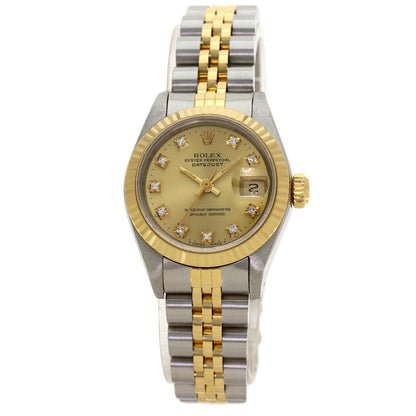 ROLEX DATEJUST 10P Diamond Watches 69173G Stainless Steel/SSxK18YG Ladies