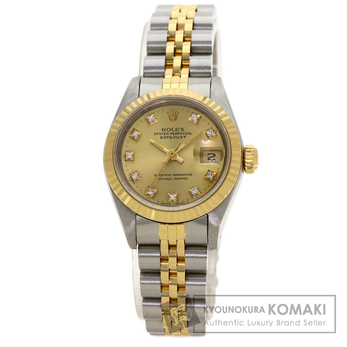 ROLEX DATEJUST 10P Diamond Watches 69173G Stainless Steel/SSxK18YG Ladies