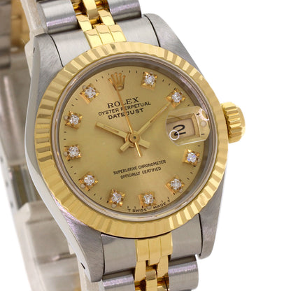 ROLEX DATEJUST 10P Diamond Watches 69173G Stainless Steel/SSxK18YG Ladies