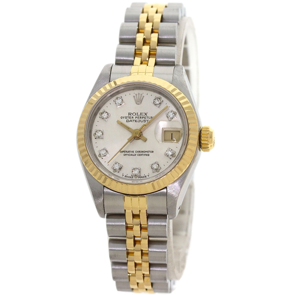 ROLEX DATEJUST 10P Diamond Watches 69173G Stainless Steel/SSxK18YG Ladies