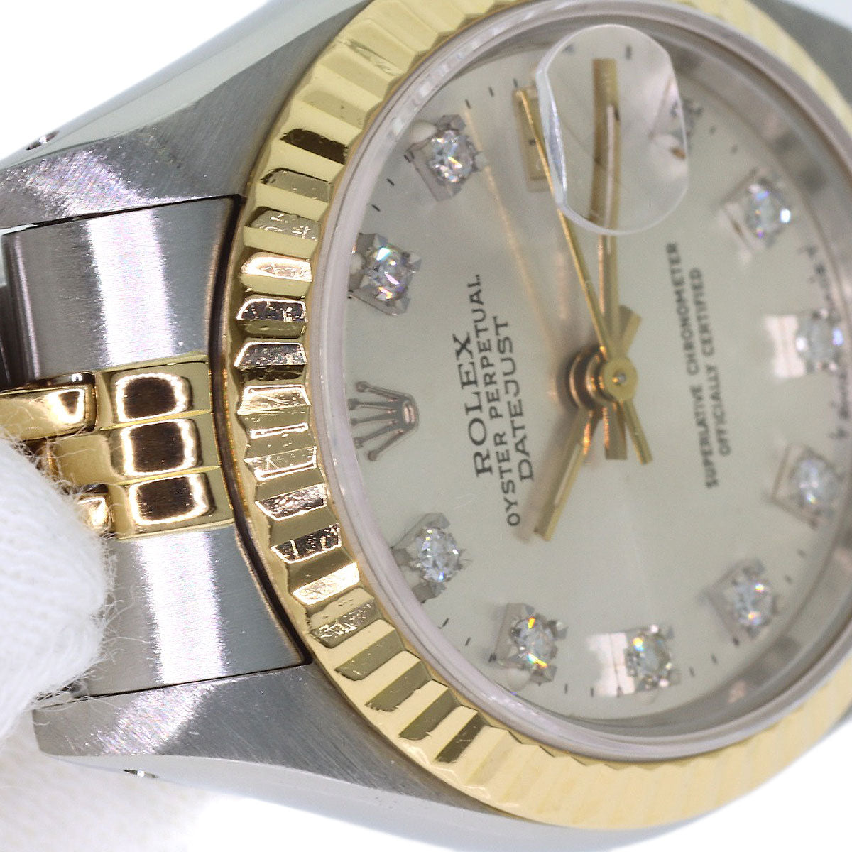 ROLEX DATEJUST 10P Diamond Watches 69173G Stainless Steel/SSxK18YG Ladies