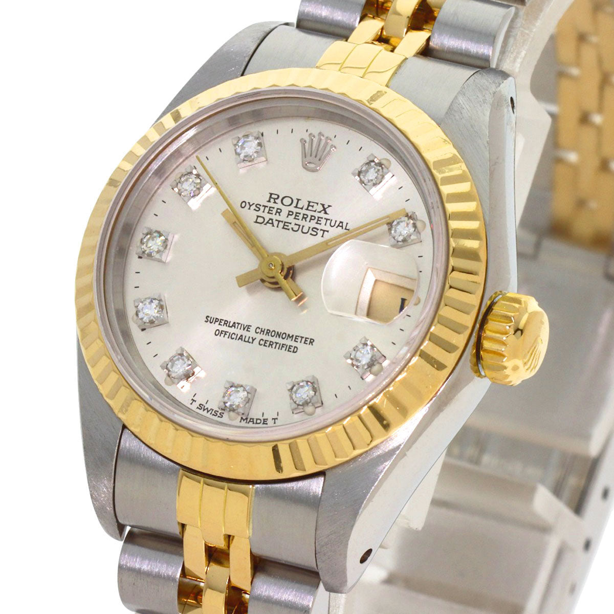 ROLEX DATEJUST 10P Diamond Watches 69173G Stainless Steel/SSxK18YG Ladies