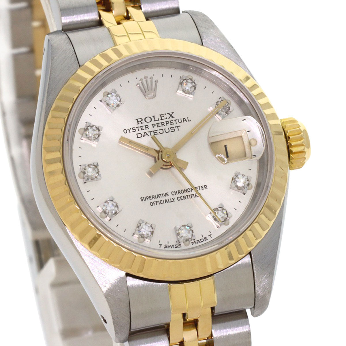ROLEX DATEJUST 10P Diamond Watches 69173G Stainless Steel/SSxK18YG Ladies