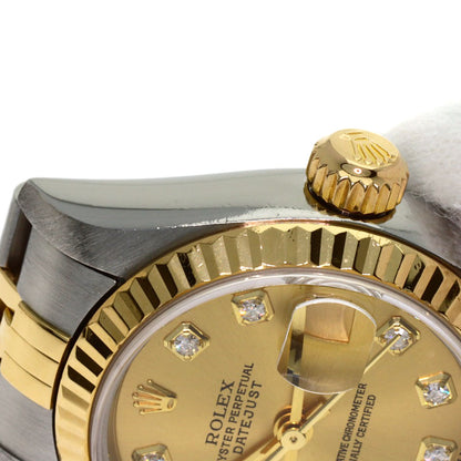 ROLEX DATEJUST 10P Diamond Watches 79173G Stainless Steel/SSxK18YG Ladies