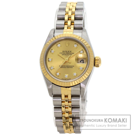 ROLEX DATEJUST 10P Diamond Watches 79173G Stainless Steel/SSxK18YG Ladies