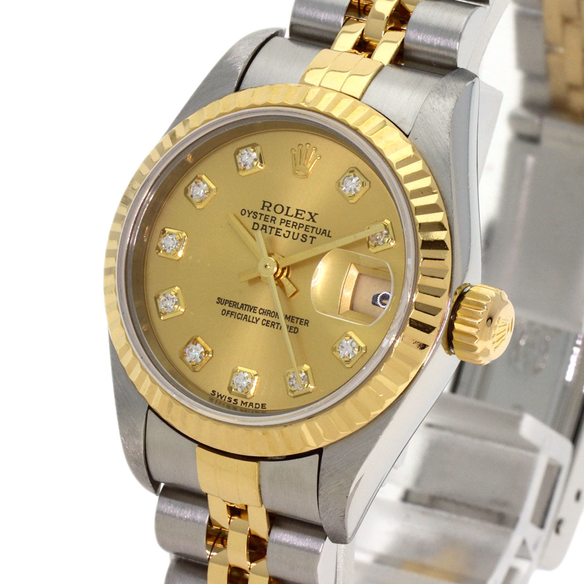 ROLEX DATEJUST 10P Diamond Watches 79173G Stainless Steel/SSxK18YG Ladies