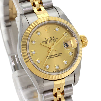 ROLEX DATEJUST 10P Diamond Watches 79173G Stainless Steel/SSxK18YG Ladies