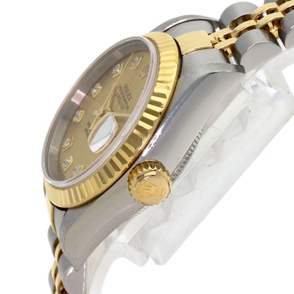ROLEX DATEJUST 10P Diamond Watches 79173G Stainless Steel/SSxK18YG Ladies
