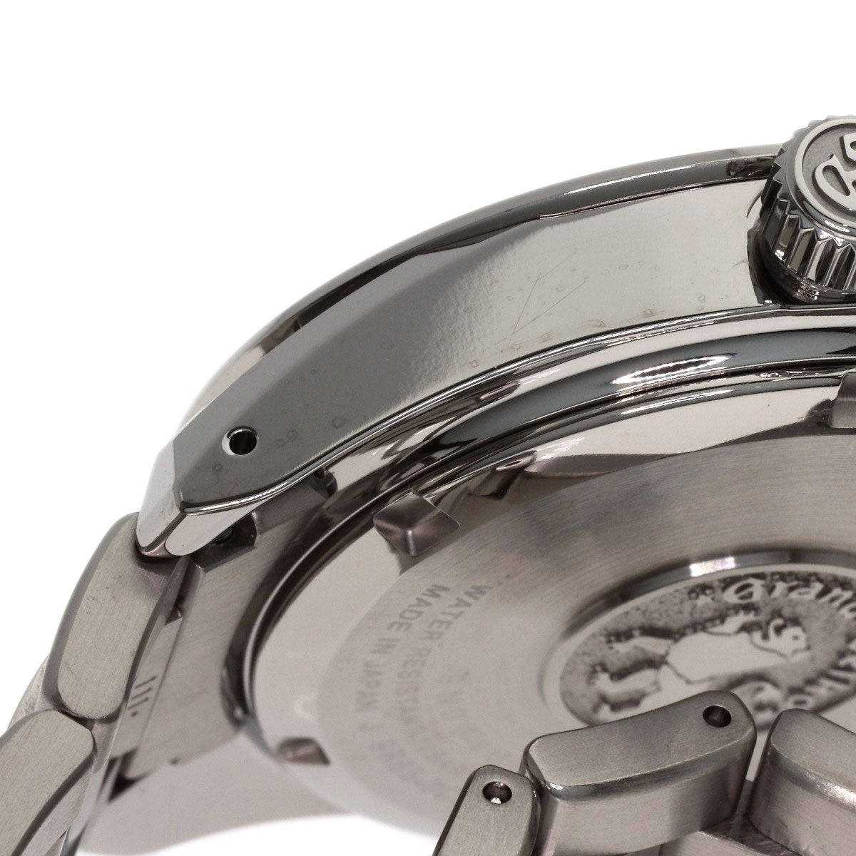 SEIKO Grand Seiko Round Face Spring Drive Watches SBGA347 Stainless Steel/Stainless Steel mens