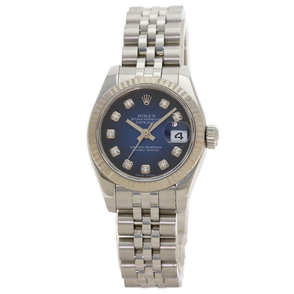 ROLEX Datejust 10P Diamond Blue Gradation Watches 179174G Stainless Steel/Stainless Steel Ladies