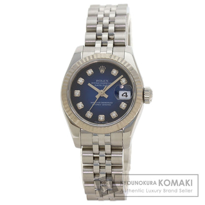 ROLEX Datejust 10P Diamond Blue Gradation Watches 179174G Stainless Steel/Stainless Steel Ladies