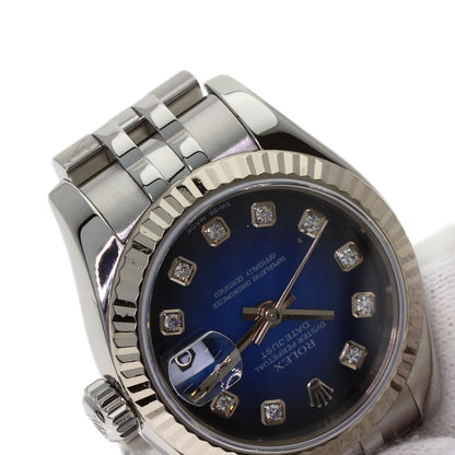 ROLEX Datejust 10P Diamond Blue Gradation Watches 179174G Stainless Steel/Stainless Steel Ladies
