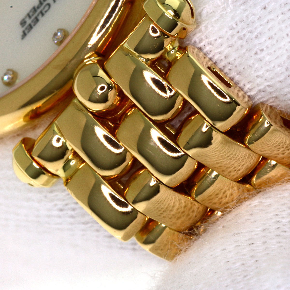 Van Cleef & Arpels Round Face 12P Diamond Watches 18601 K18 Yellow Gold/18K Yellow Gold Ladies