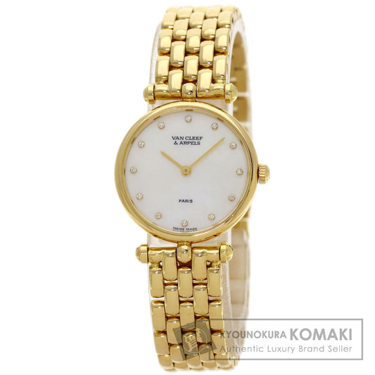 Van Cleef & Arpels Round Face 12P Diamond Watches 18601 K18 Yellow Gold/18K Yellow Gold Ladies