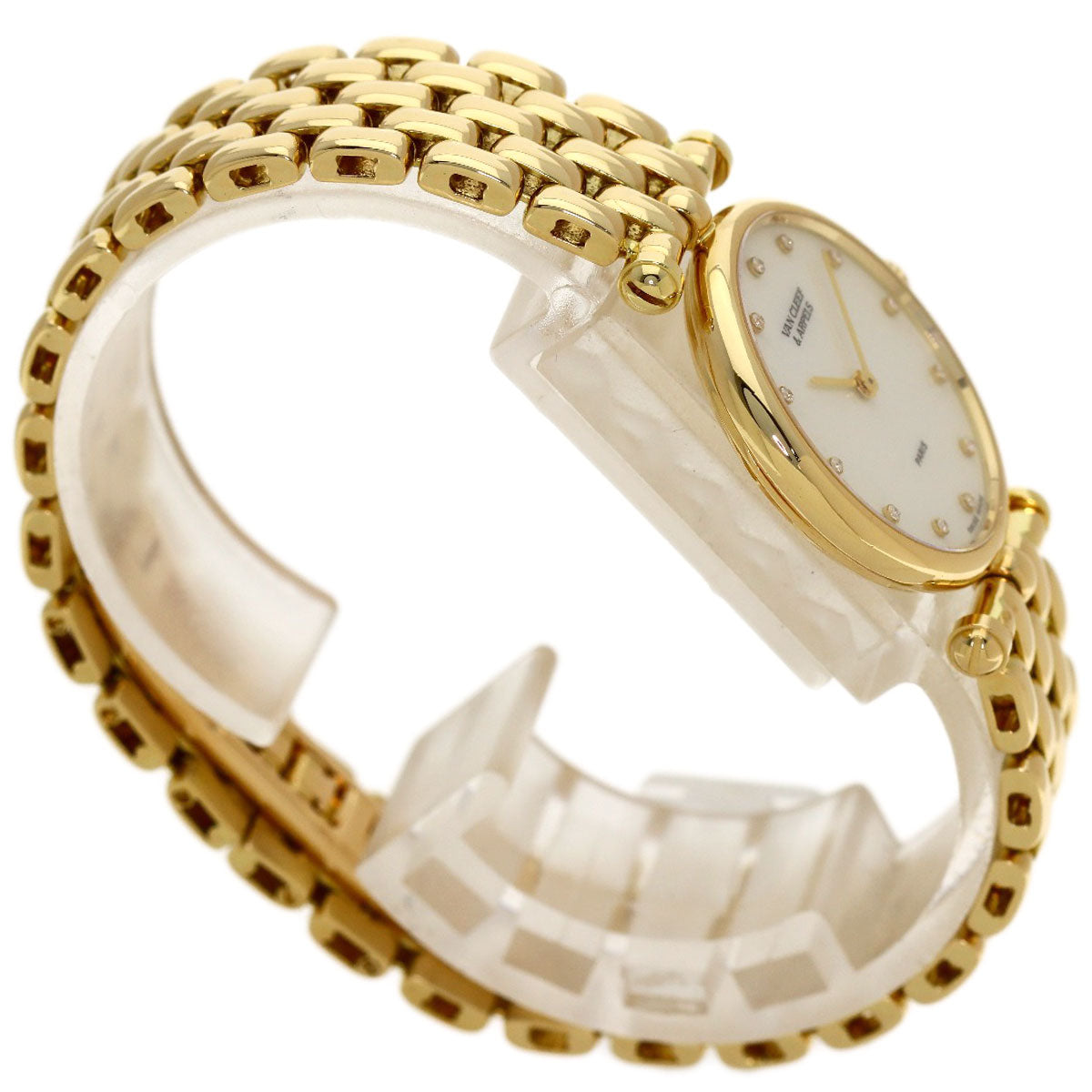 Van Cleef & Arpels Round Face 12P Diamond Watches 18601 K18 Yellow Gold/18K Yellow Gold Ladies
