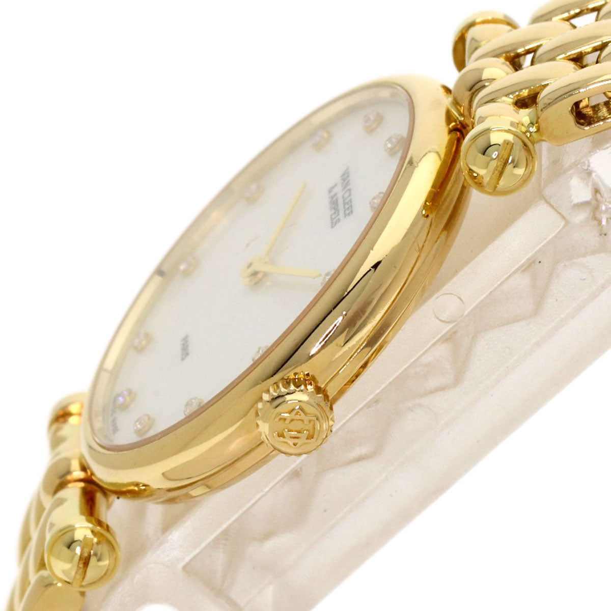 Van Cleef & Arpels Round Face 12P Diamond Watches 18601 K18 Yellow Gold/18K Yellow Gold Ladies