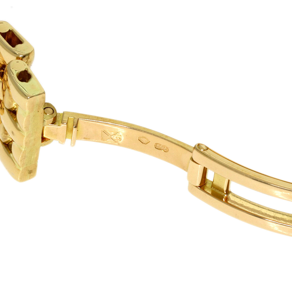Van Cleef & Arpels Round Face 12P Diamond Watches 18601 K18 Yellow Gold/18K Yellow Gold Ladies