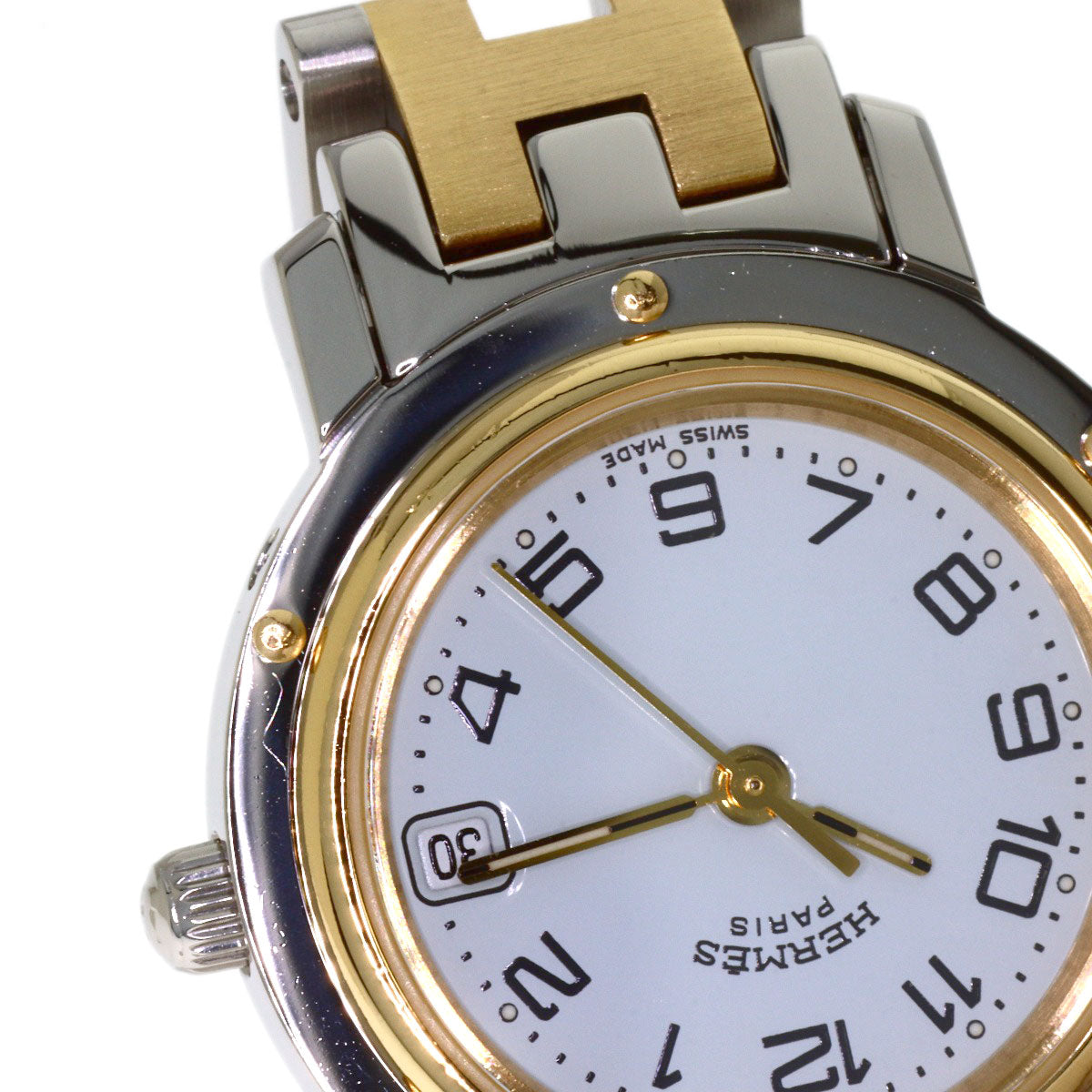 HERMES Clipper Watches CL4.220 Stainless Steel/SSxGP Ladies