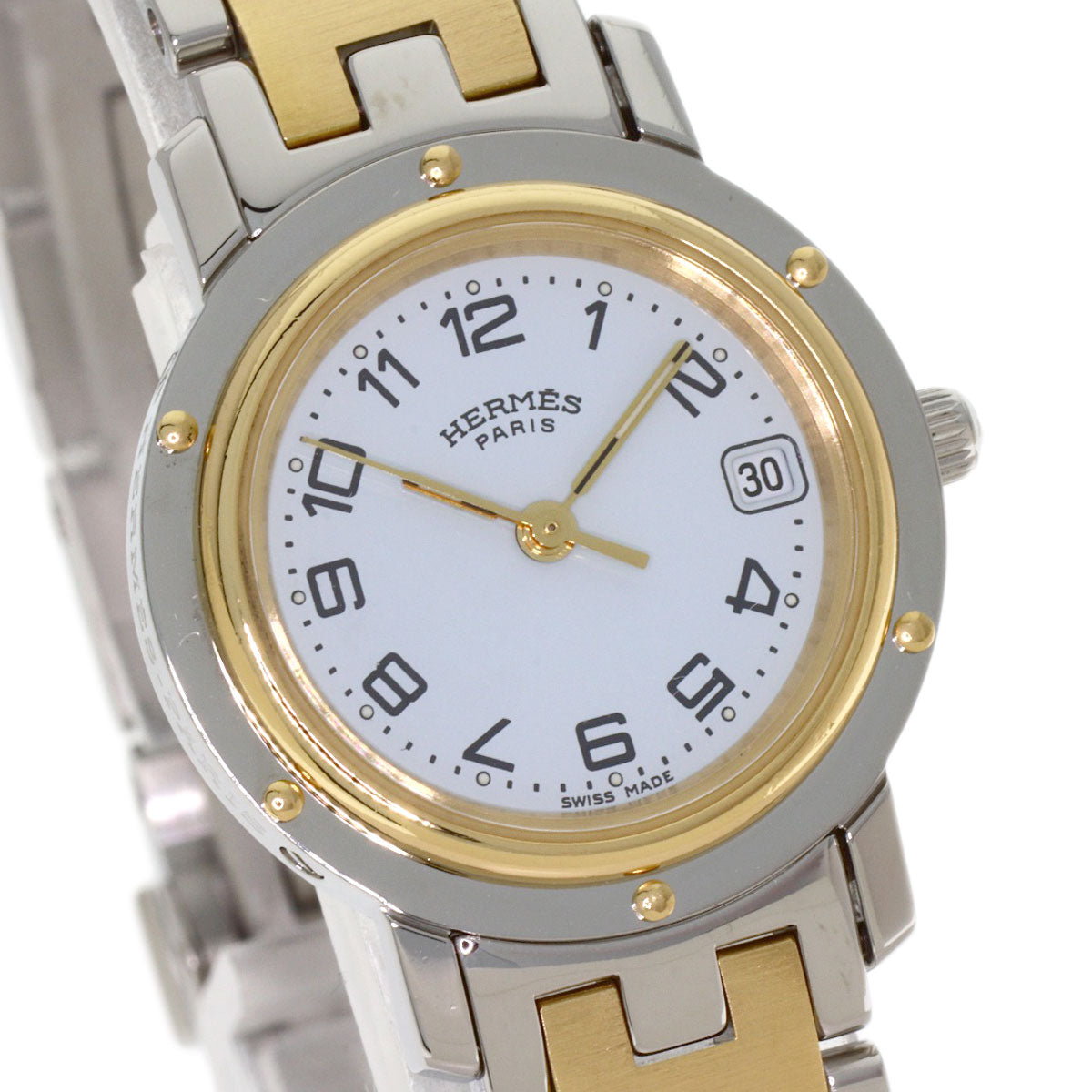 HERMES Clipper Watches CL4.220 Stainless Steel/SSxGP Ladies