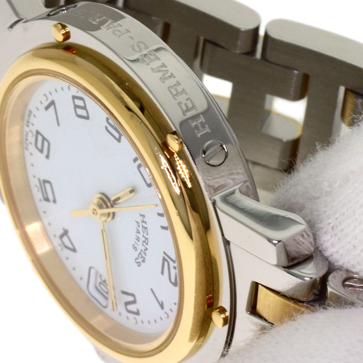 HERMES Clipper Watches CL4.220 Stainless Steel/SSxGP Ladies