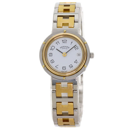 HERMES Clipper Watches Stainless Steel/SSxGP Ladies