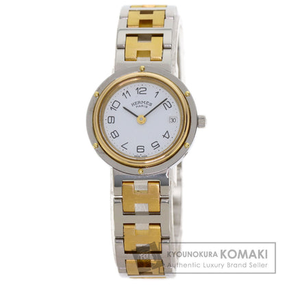 HERMES Clipper Watches Stainless Steel/SSxGP Ladies